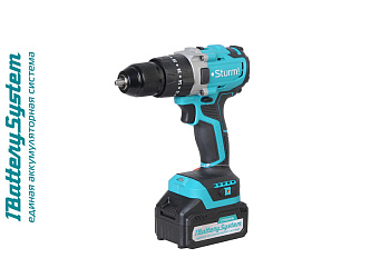 Дрель аккум б/щ удар. STURM 18В, 1BatterySystem, 80Нм, 2х3.0Ач, 5в1, доп. рук, кейс