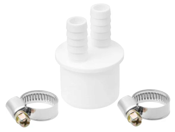 Комплект для промывки фильтров и слива горячей и холодной воды D40мм, МП-У