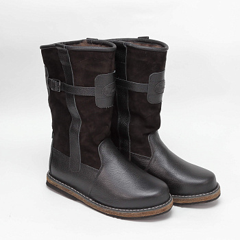 Монголки высокие черные, войлочная подошва (Размер 40)