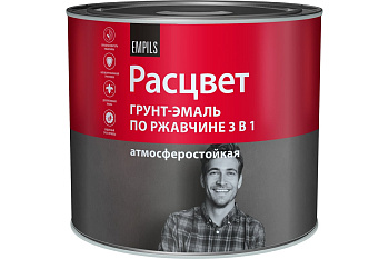 Грунт-эмаль по ржавчине алкидная "РАСЦВЕТ" серая 1.9 кг