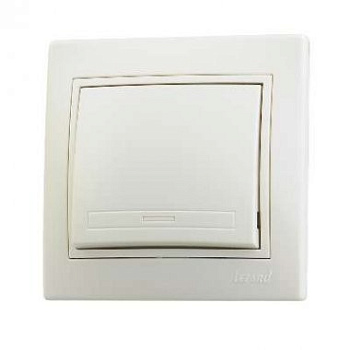 Выключатель 1 СП "MIRA" крем.