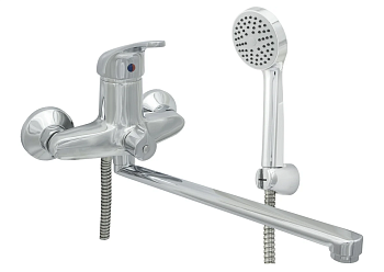 Смеситель в/д однорук. ЦС-СМ 300-4 ЭКО D35 М-42 плоский излив L-300мм