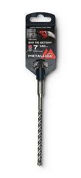 Бур по бетону SDS-plus METALLICA Ultra 7х160/100 мм, Х-напайка, 4 спирали
