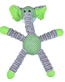Игрушка-пищалка WOGY д/собак мягкая Зеленый Слон 39х33х12см