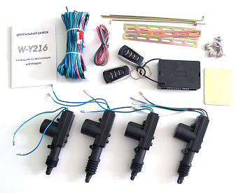 Замок центральный Вымпел W-Y216 (акт.багажника и стеклоподъемник + 4 активатора + 2 брелока)