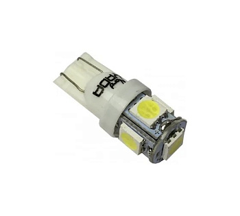 Светодиод 24V T10 5SMD (size 5050) W5W base W2.1*9.5D белый TM NORD YADA																										