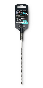 Бур по бетону SDS-plus METALLICA Optima 5х210/150 мм, напайка с центром, 2 спирали