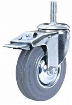 Колесо поворотное сер. резина с тормоз. SCtgb 25+ (50x18)(50х17)