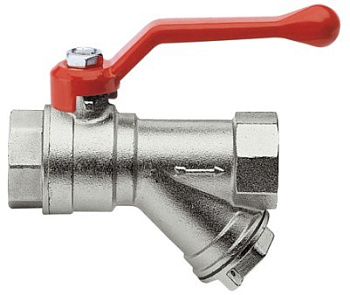 Кран шаровoй 3/4" Г/Г с фильтром RR375