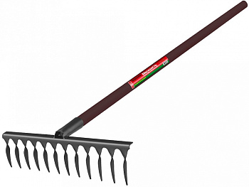 Грабли 340х1300 мм, 12 витых зубьев, БЦМ МОЛОДОСТЬ МОЯ деревянный черенок