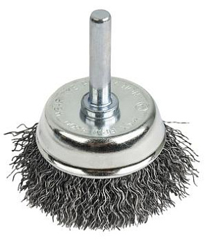 Кордщетка для дрели чашеобразная мягкая ПРАКТИКА  50 мм, хвост 6мм