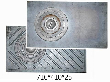 Плита большая с частыми ребрами усиленная 710*410*25 35кг