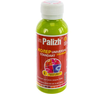 Паста колер.универс. STANDART "Palizh" (100 г), лим.-желт. для ИНТЕРЬЕРНЫХ работ №01