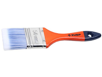 Кисть плоская 50мм ЗУБР АКВА-МАСТЕР, искусственная щетина 50