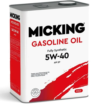 Масло моторное Micking Gasoline Oil MG1 5W40 синт. API SP 4л
