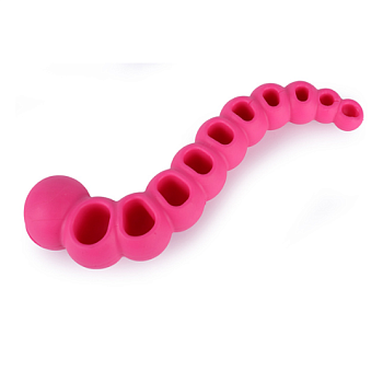 Игрушка WOGY д/собак Гусеница 18.5х3см с отверстиями для корма, EVA, микс