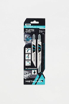 Пилки д/лобзика METALLICA Optima T127D, 100/75мм шаг 3мм, HSS быстрый рез, по алюминию 2шт Пилки д/лобзика METALLICA Optima T127D, 100/75мм шаг 3мм, HSS быстрый рез, по алюминию 2шт
