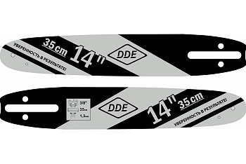 Шина пилы цепной сварная DDE 14"/35см-3/8"-1,3-52z (для цепи 91) 140SDEA041