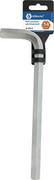Ключ угловой шестигранный КОБАЛЬТ 14 мм Cr-V (1 шт.) подвес Ключ угловой шестигранный КОБАЛЬТ 14 мм Cr-V (1 шт.) подвес