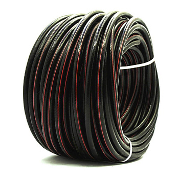 Рукав ацетилен/пропан черный с красной полосой ф 6,3мм 1кл (ВРТ) бухта 50м