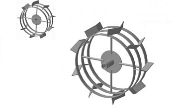 Грунтозацеп МБ Форза, Ока, Каскад, Нева, 3 обода 460*180 сквозная втулка 30мм