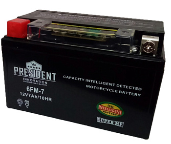 АКБ для мопеда 12V 7Ah (Maxinter) PRESIDENT
