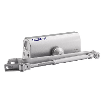 Доводчик НОРА-М 440 ISPARUS (от 80 до 140кг) (серебро) морозостойкий