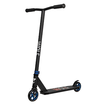 Самокат Novatrack Wolf 40,110 мм,черный с синим