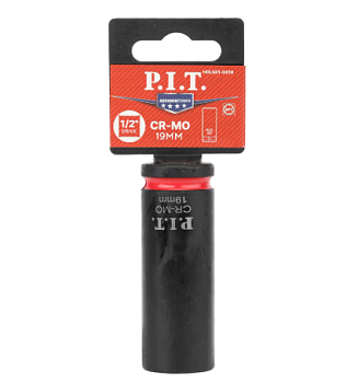 Головка торцевая ударная P.I.T. ADVANCE HDLS01-0019 (HEX 19мм, 1/2", макс. 240Нм, 52х78мм, 42CrMo)