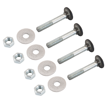 Болт декоративный Домарт 8х50, шайба, гайка, черный к-т 5шт