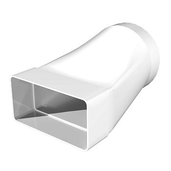 Соединитель эксцентриковый плоского воздуховода с круглым пластик, 60х204/D125