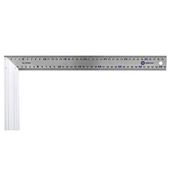 Угольник КОБАЛЬТ столярный 400 мм, нерж.сталь , алюминиевое основание				