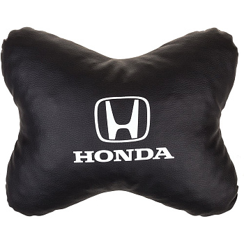Подушка на подголовник кожа иск. черная HONDA