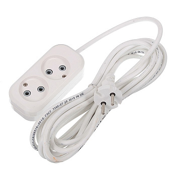 Удлинитель бытовой 2гн*5м б/з Меркурий