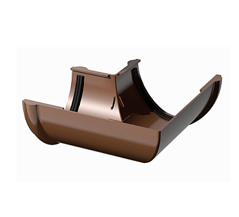 Угол желоба 90град.(коричневый) VERAT  ПВХ