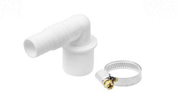 Комплект для подключения сливного шланга стиральных и п/м машин угловой D32мм, МП-У