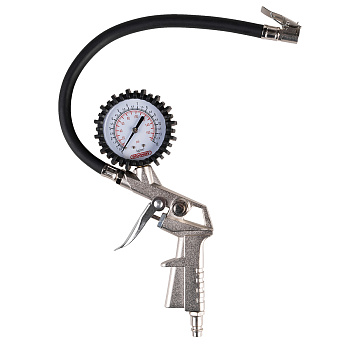 Пистолет для накачивания шин SKYWAY с манометром 12 АТМ быстросъемное соединение