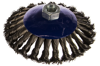 Кордщетка для МШУ радиальная с наклоном витая Практика 125мм М14 (1шт), блистер