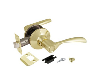 Ручка защелка DK610 PB-PS (6010 PB-P) (без фик.) золото (39517) (AJAX)