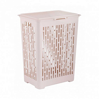 Корзина д/белья "Матрица" 45л (бежевый) 