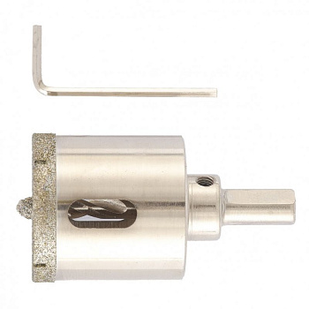 Коронка со сверлом по керамограниту, 40х67 мм, 3-гранный хвостовик Matrix