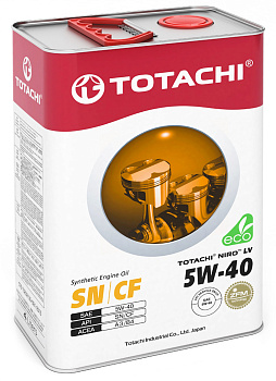 Масло TOTACHI NIRO LV SN/CF 5W40 SYNTHETIC 4л Масло TOTACHI NIRO LV SN/CF 5W40 SYNTHETIC 4л