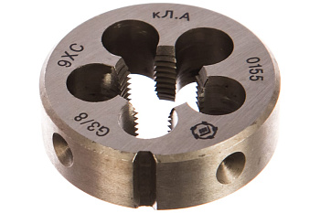 Плашка тр.цил. G 3/8" 9ХС ТМ*