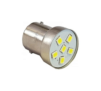 Светодиод 12V G18.5 (6SMD) BA15s белый 0.48W 28.8lm TM NORD YADA