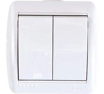 Выключатель 2 ОП "NATA" бел.