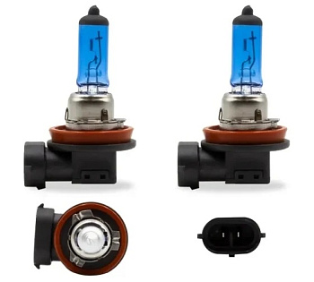 Лампа автомобильная H8 12-35 PGJ19-1 Active Super White +30% "Маяк"  (к-т)