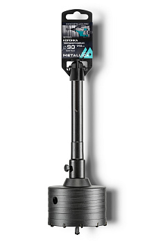 Коронка тв. спл. SDS-max METALLICA Optima  90x250/110 мм, h=50мм, М22,0х2,0 мм, с адаптером