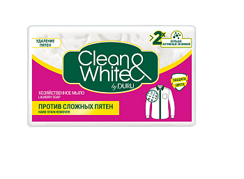 Мыло хозяйственное Против пятен DURU CLEAN&WHITE 120г/ 48 кор