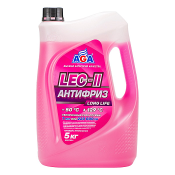 Антифриз розовый AGA319LL, -50С, 5кг, LEC-II