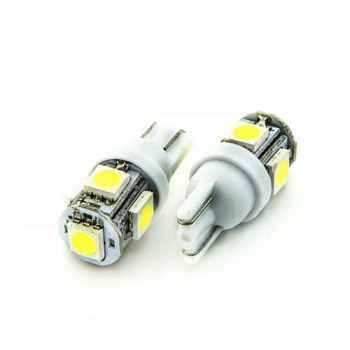 Лампа-диод 12V T10 5SMD W5W White Nord Yada